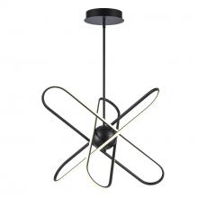 Trans Globe MDN-1587 BK - 30" LED PENDANT-ATOM BURST LG-
